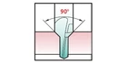 Lépcsősfúró HSSE 90° csavarfejhez - M255,M2755