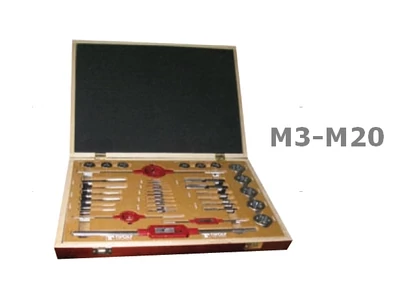 37 részes kézi menetfúró+metsző készlet 